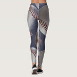 Baseball Stitches Leggings<br><div class="desc">baseball photo art images by kaps images</div>
