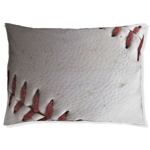Baseball Stitches Pet Bed