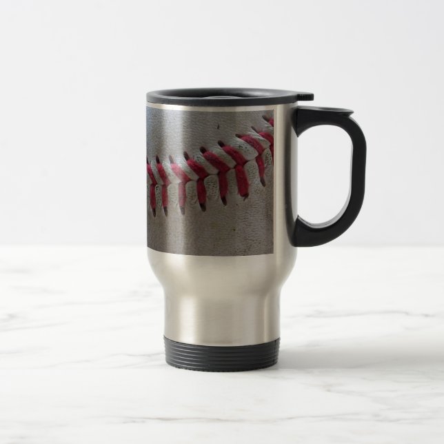 Baseball Stitches Travel Mug (Right)