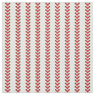 Baseball Stitches Vertical Stripes Pattern Art Fabric