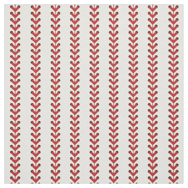 Baseball Stitches Vertical Stripes Pattern Art Fabric (Swatch)