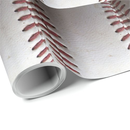 Baseball Stitches vertical Wrapping Paper