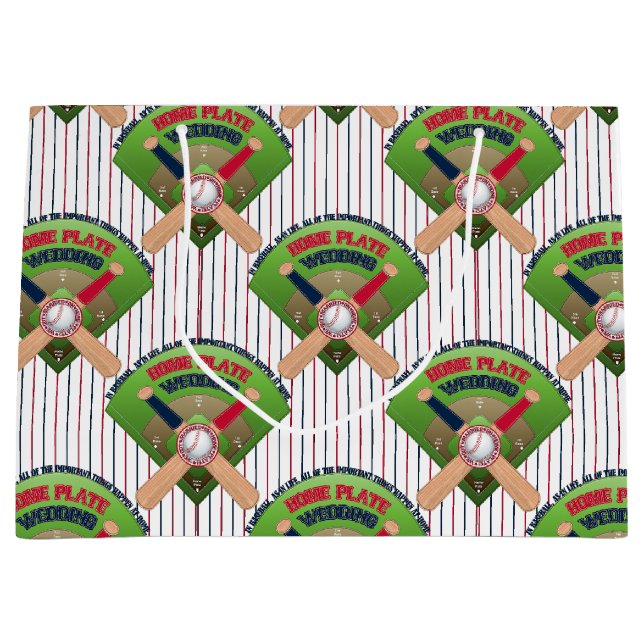 Baseball Stitches-We Got Married 4-GIFT BAG L (Front)