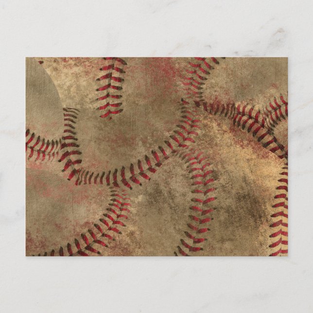 Baseball Stitching Collage Background Postcard (Front)
