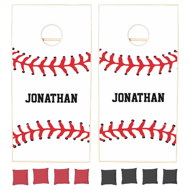Baseball Stitching Design Cornhole Set (Set)