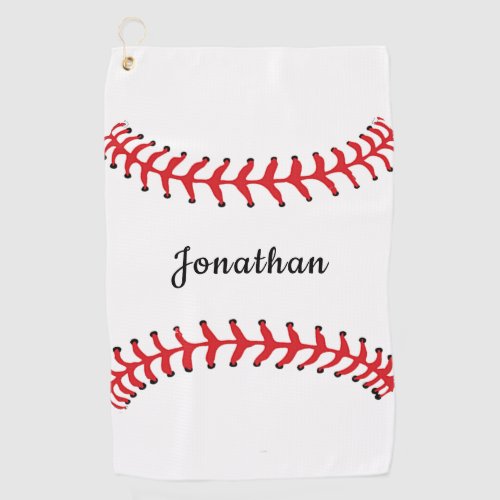Baseball Stitching Design Golf Towel