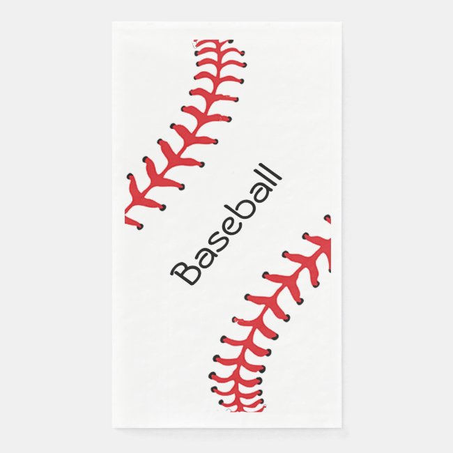 Baseball Stitching Design Guest Towel Napkin