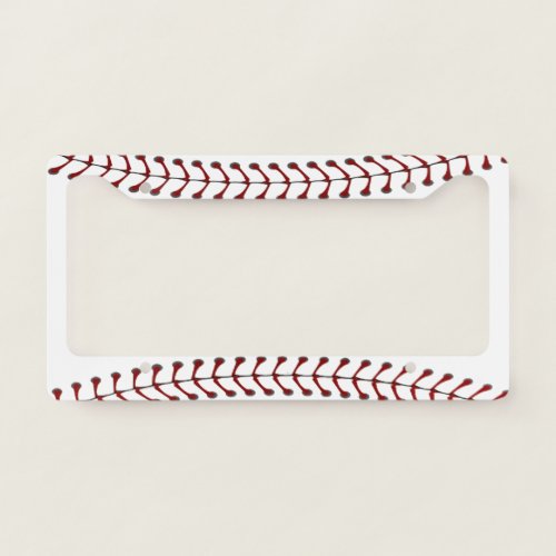 Baseball Stitching Design License Plate Frame