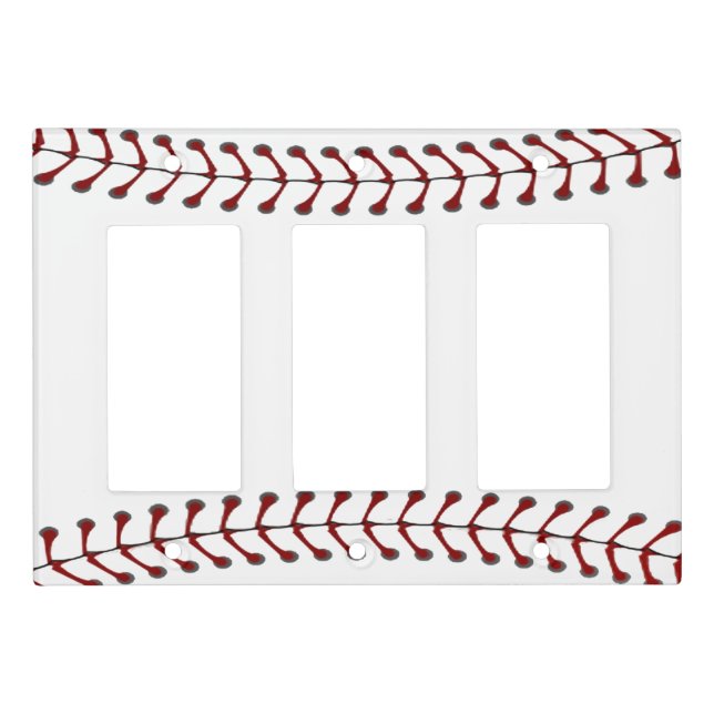Baseball Stitching Design  Light Switch Cover (Front)