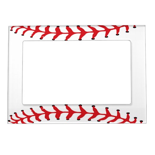 Baseball Stitching Design Magnetic Frame