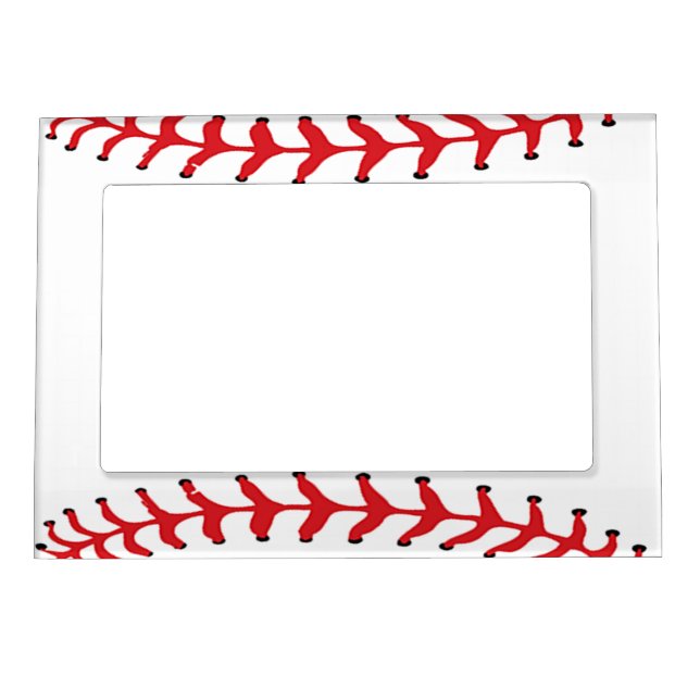 Baseball Stitching Design Magnetic Frame (Front)