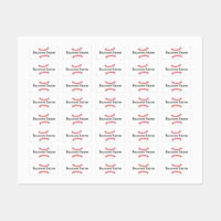 Baseball Stitching Design Name Labels