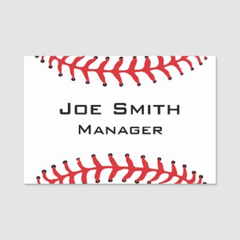 Baseball Stitching Design Name Tag by SjasisSportsSpace at Zazzle