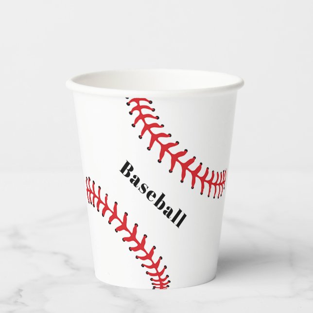 Baseball Stitching Design Paper Cup (Front)