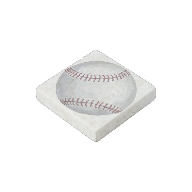 Baseball Stone Magnet (Angled)