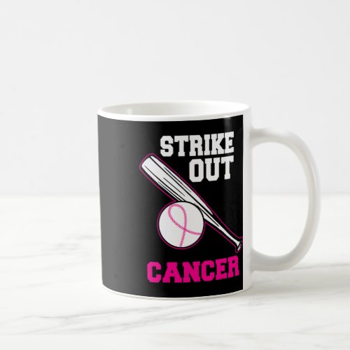 Baseball Strike Out Cool Breast Cancer Awareness G Coffee Mug