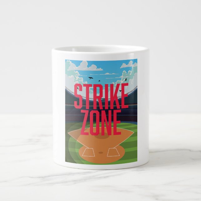 Baseball Strike Zone Giant Coffee Mug (Front)