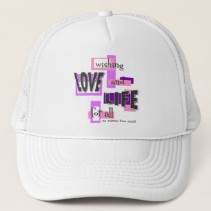 Baseball-style hat to promote life.