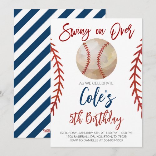 Baseball Swing on Over Birthday