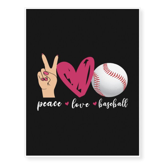 Baseball t shirt temporary tattoos (Front)
