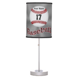 Baseball Table Lamps, YOUR Jersey NUMBER and NAME Table Lamp