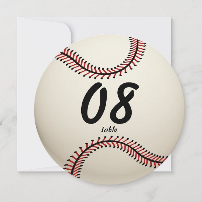 Baseball Table Number (Front)