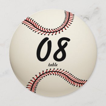 Baseball Table Number by happygotimes at Zazzle