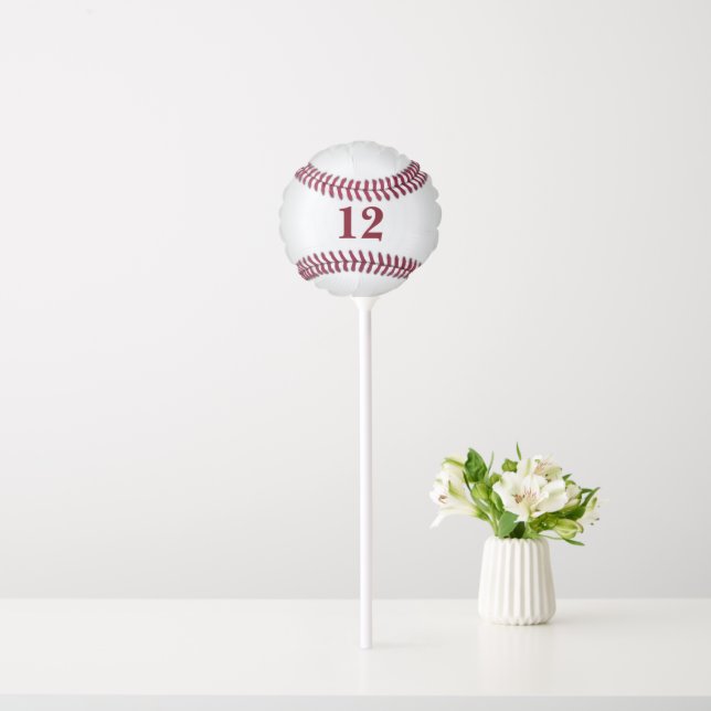 Baseball Table Number Balloon (In Situ)