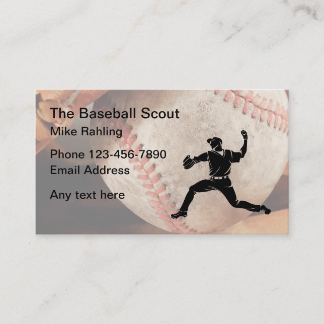 Baseball Talent Scout Business Card (Front)