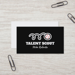 Baseball talent scout business card template