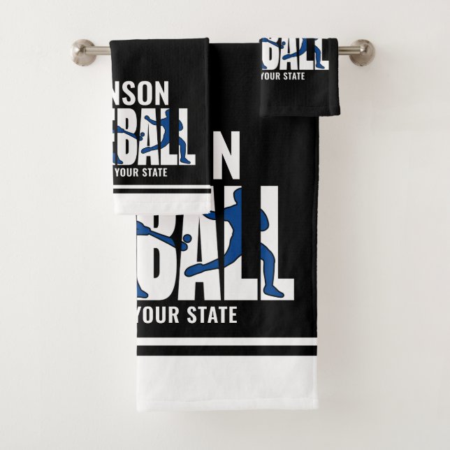Baseball Team ADD NAME Champion Game Player Bath Towel Set (Insitu)