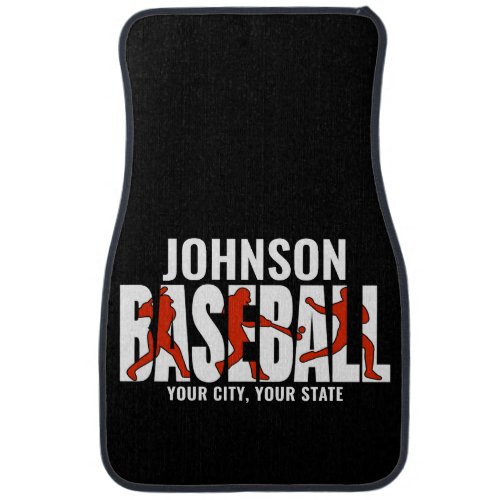 Baseball Team ADD NAME Champion Game Player Car Floor Mat