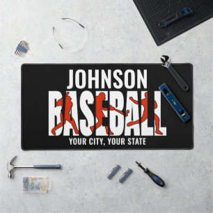 Baseball Team ADD NAME Champion Game Player Desk Mat
