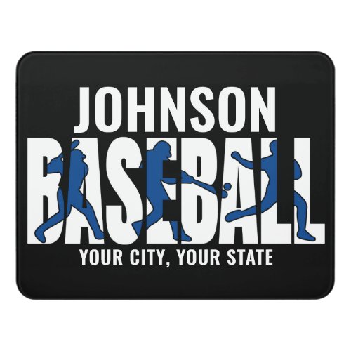 Baseball Team ADD NAME Champion Game Player Door Sign