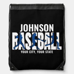 Baseball Team ADD NAME Champion Game Player Drawstring Bag