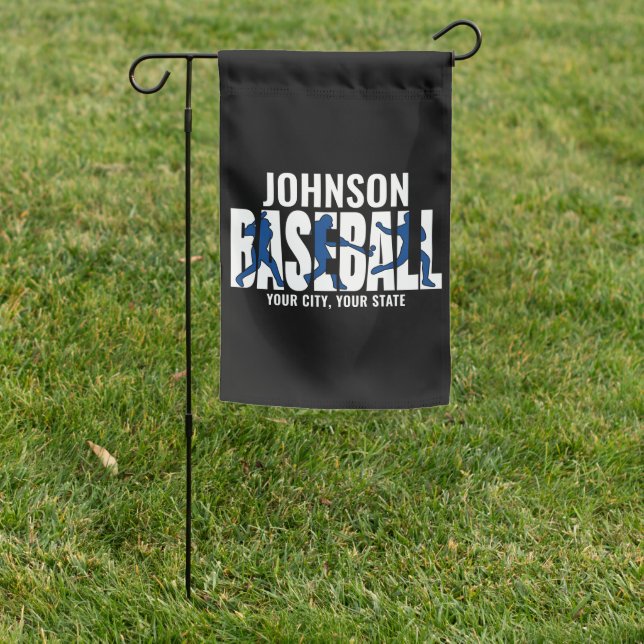 Baseball Team ADD NAME Champion Game Player Garden Flag (In SItu)