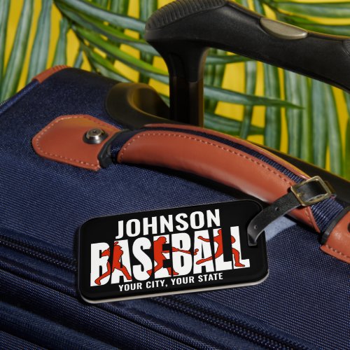 Baseball Team ADD NAME Champion Game Player Luggage Tag