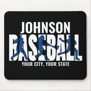 Baseball Team ADD NAME Champion Game Player Mouse Pad