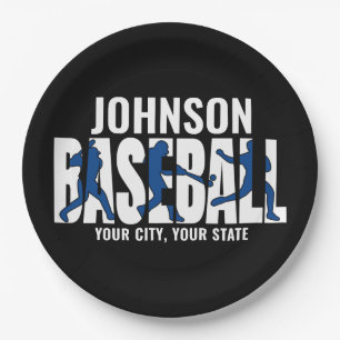 Baseball Team ADD NAME Champion Game Player Paper Plates
