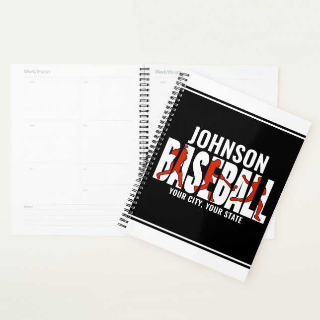 Baseball Team ADD NAME Champion Game Player Planner (Display)