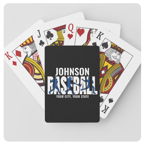 Baseball Team ADD NAME Champion Game Player Poker Cards