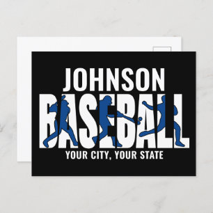 Baseball Team ADD NAME Champion Game Player Postcard