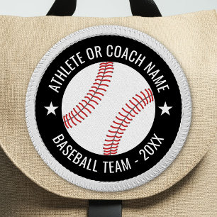 Baseball Team - Athlete Name and Year - Black Patch