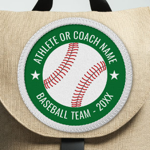Baseball Team - Athlete Name and Year - Green Patch