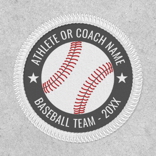 Baseball Team _ Athlete Name and Year _ Grey Patch