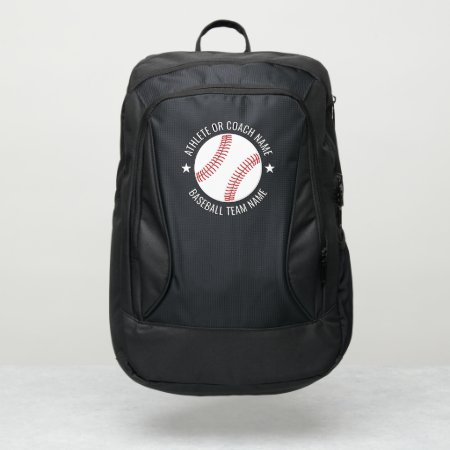Baseball Team - Athlete Name - Modern Design Port Authority® Back