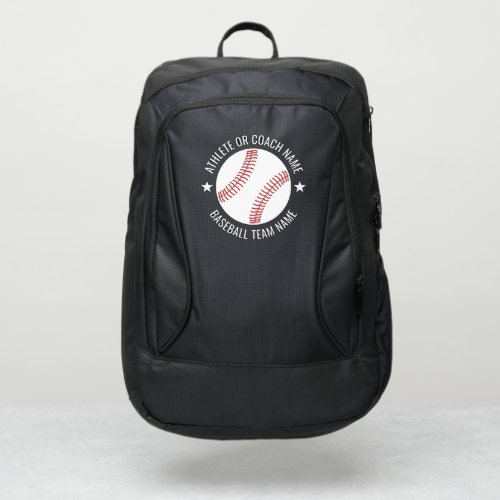Baseball Team _ Athlete Name _ modern design Port Authority Backpack