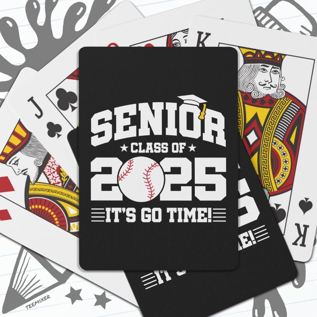 Baseball Team Class of 2025 Graduation Senior 2025 Poker Cards (Creator Uploaded)