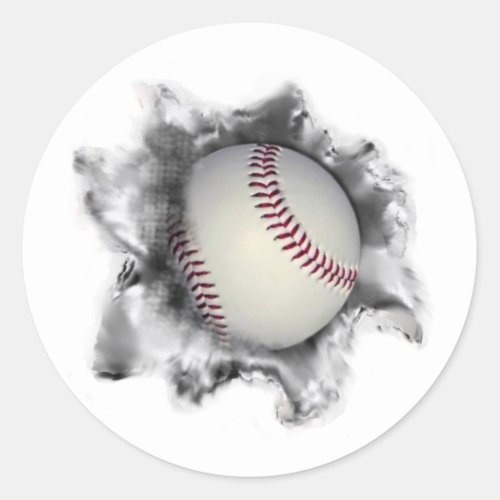 Baseball Team Classic Round Sticker