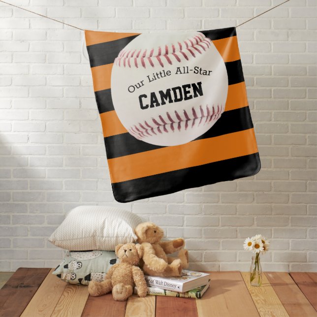 Baseball Team Colors All Star Baby Blanket (In Situ)